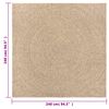 vidaXL Tapis ZIZUR 240x240 cm aspect de jute int&eacute;rieur et ext&eacute;rieur