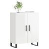vidaXL Buffet Blanc brillant 69,5x34x90 cm Bois d'ing&eacute;nierie