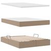 vidaXL Lit avec rangement et matelas Cappuccino 140 x 190 cm