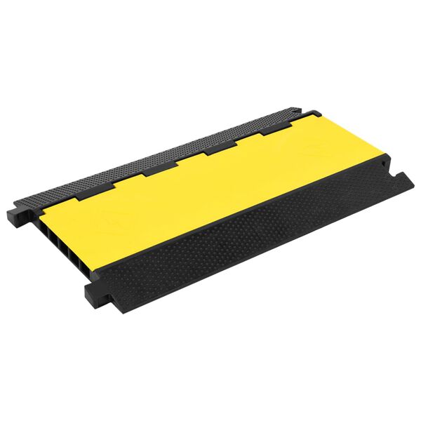 vidaXL Rampe de protection de c&acirc;ble avec 5 canaux 90 cm caoutchouc