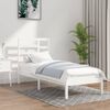 vidaXL Cadre de lit sans matelas blanc bois massif 75x190 cm