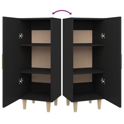 vidaXL Buffet Noir 34,5x34x90 cm Bois d'ingénierie