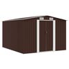 vidaXL Abri de jardin 257x298x178 cm M&eacute;tal Marron