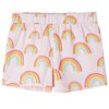 Pyjamas &agrave; manches courtes pour enfants rose p&acirc;le 116