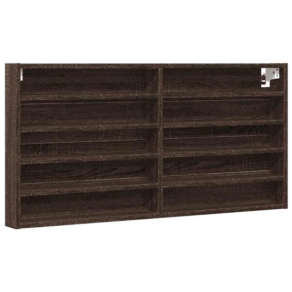 vidaXL Armoire &agrave; vitrine ch&ecirc;ne marron 100x8,5x50 cm bois d'ing&eacute;nierie