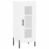 vidaXL Buffet haut Blanc 34,5x34x180 cm Bois d'ing&eacute;nierie