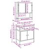 vidaXL Ensemble de mobilier de salle de bain avec &eacute;tag&egrave;re 2 pcs Noir