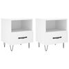 vidaXL Tables de chevet 2 pcs blanc 40x35x47,5 cm bois d&rsquo;ing&eacute;nierie