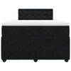 vidaXL Sommier &agrave; lattes de lit avec matelas noir 120x190 cm velours