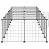 vidaXL Cage animaux de compagnie &agrave; 36 panneaux et porte Noir 35x35 cm
