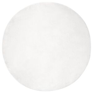 vidaXL Tapis en Fourrure Synth&eacute;tique de Lapin Olite Blanc &Oslash; 80 cm