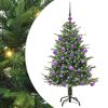 vidaXL Arbre de No&euml;l artificiel pr&eacute;-&eacute;clair&eacute; avec ensemble de boules