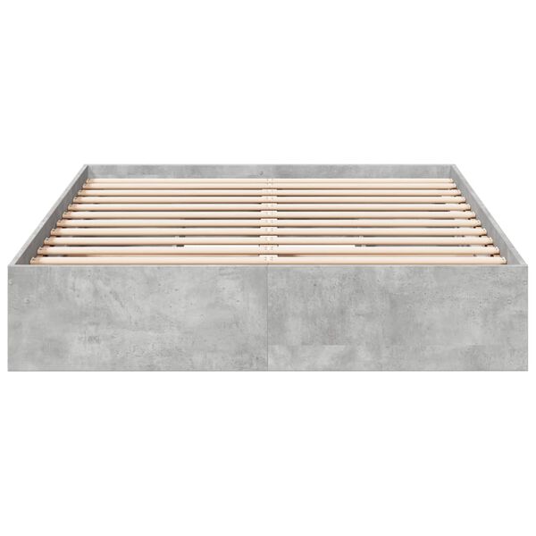 vidaXL Cadre de lit avec tiroirs sans matelas gris b&eacute;ton 120x190 cm