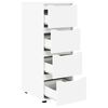 vidaXL Armoire de rangement Blanc 40 x 48 x 105 cm Bois d'ing&eacute;nierie