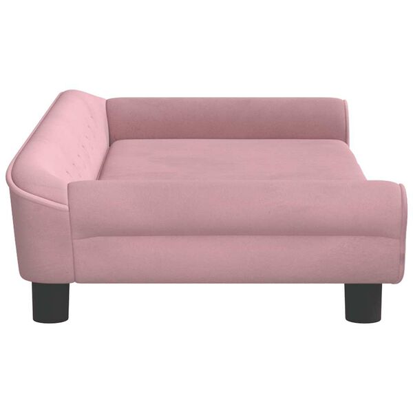 vidaXL Lit pour chien rose 100x50x21 cm velours