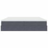vidaXL Lit avec rangement et matelas Gris fonc&eacute; 200 x 200 cm Velours