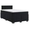 vidaXL Lit boxspring avec matelas Noir 120 x 200 cm Velours