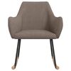 vidaXL Chaise &agrave; bascule Taupe Tissu