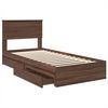 vidaXL Lit de Rangement Ch&ecirc;ne brun 90 x 200 cm Bois d'ing&eacute;nierie