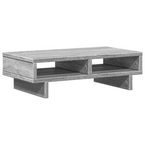 vidaXL Support de moniteur sonoma gris 50x27x15 cm bois d'ing&eacute;nierie