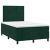 vidaXL Sommier &agrave; lattes de lit avec matelas LED vert fonc&eacute; 120x190 cm
