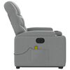 vidaXL Fauteuil inclinable de massage &eacute;lectrique Gris clair Tissu