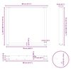 vidaXL Pieds de table &agrave; manger en U, 3 pi&egrave;ces, noir, 80 x (72-73) cm, acier