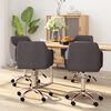 vidaXL Chaises pivotantes &agrave; manger lot de 4 taupe tissu