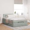vidaXL Cadre de lit ottoman et matelas gris clair 120x200 cm velours