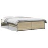 vidaXL Cadre de lit sans matelas ch&ecirc;ne sonoma 140x200 cm