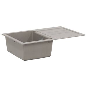 vidaXL &Eacute;vier Gris 780 x 500 mm 80% Quartz et 20% R&eacute;sine