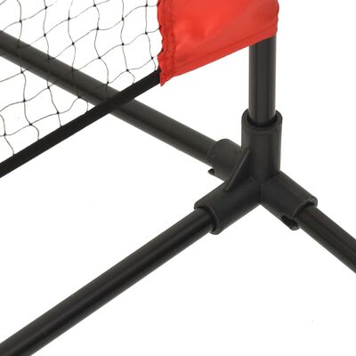 vidaXL Filet de tennis Noir et rouge 400x100x87 cm Polyester