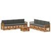 vidaXL Ensemble de canap&eacute;s d'ext&eacute;rieur 9 pc Naturel et Anthracite