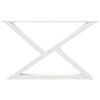 vidaXL Pieds de table basse 2 pi&egrave;ces Blanc 70 x (42-43,3) cm Acier