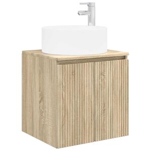 vidaXL Meuble de lavabo mural Ch&ecirc;ne Sonoma 49,5 x 44,5 x 65,5 cm