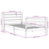 vidaXL Cadre de lit avec t&ecirc;te de lit sans matelas blanc 75x190 cm
