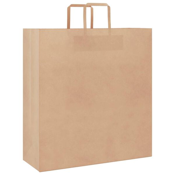 vidaXL Sacs en papier 50 pcs avec poign&eacute;es marron 45x17x48 cm