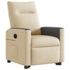 vidaXL Fauteuil inclinable &eacute;lectrique cr&egrave;me tissu