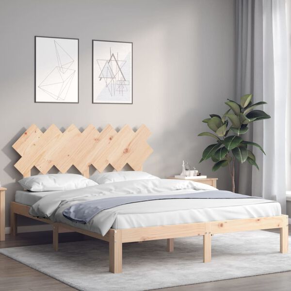 vidaXL Cadre de lit sans matelas bois de pin massif