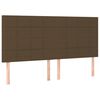 vidaXL Cadre de lit sans matelas marron fonc&eacute; 200x200 cm tissu
