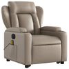 vidaXL Fauteuil inclinable de massage &eacute;lectrique cappuccino similicuir