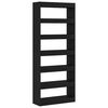 vidaXL Biblioth&egrave;que Ch&ecirc;ne noir 80 x 30 x 198 cm Bois d'ing&eacute;nierie