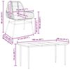 vidaXL Ensemble &agrave; manger jardin coussins 5pcs marron poly rotin verre