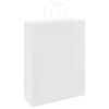 vidaXL Sacs en papier 250 pcs avec poign&eacute;es blanc 32x12x42 cm