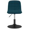 vidaXL Chaise pivotante de salle &agrave; manger Bleu Velours