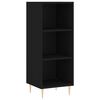 vidaXL Buffet haut Noir 34,5x32,5x180 cm Bois d'ing&eacute;nierie
