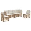 vidaXL Ensemble de canap&eacute;s d'ext&eacute;rieur Naturel Polyester