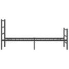 vidaXL Cadre de lit métal sans matelas avec pied de lit noir 75x190 cm