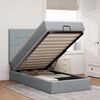vidaXL Cadre de lit ottoman avec matelas gris clair 80x200 cm tissu