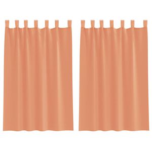 vidaXL Rideaux en voile avec boucles 2 pcs terre cuite 140x175 cm